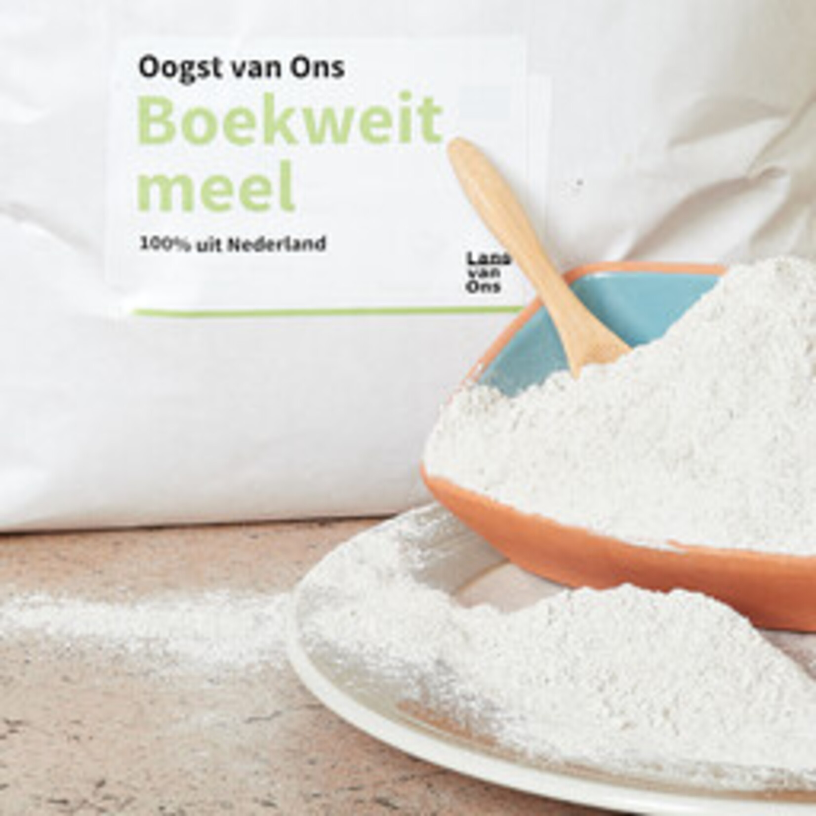 Boekweitmeel van de akkers van Land van Ons