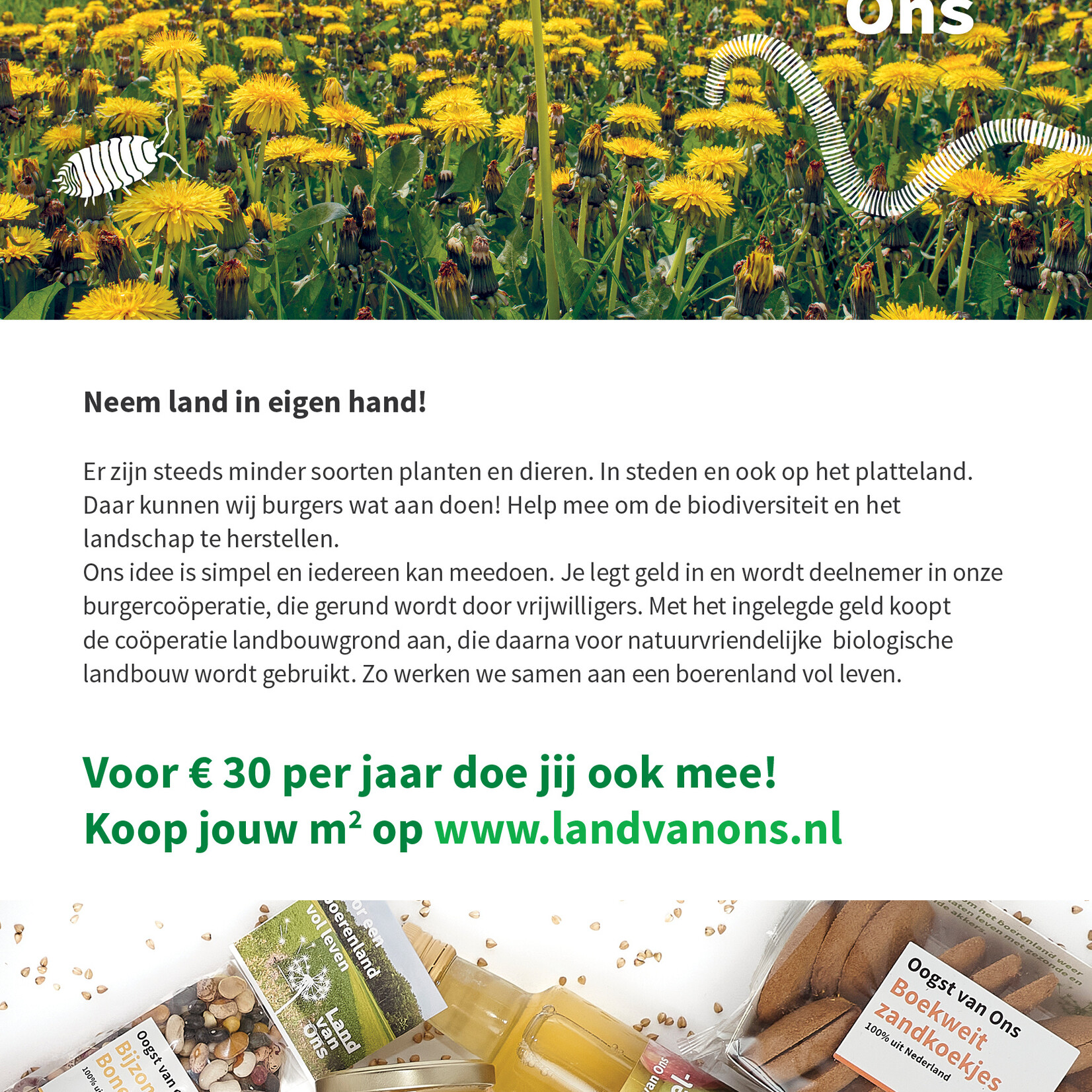 A5 flyers Land van Ons