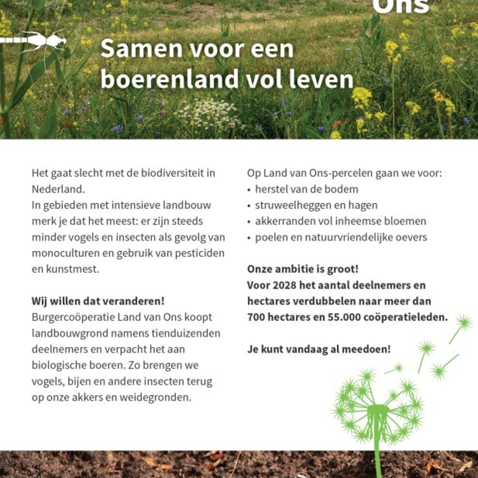 A5 flyers Land van Ons