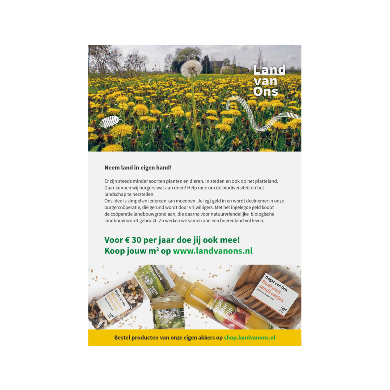 A5 flyers Land van Ons