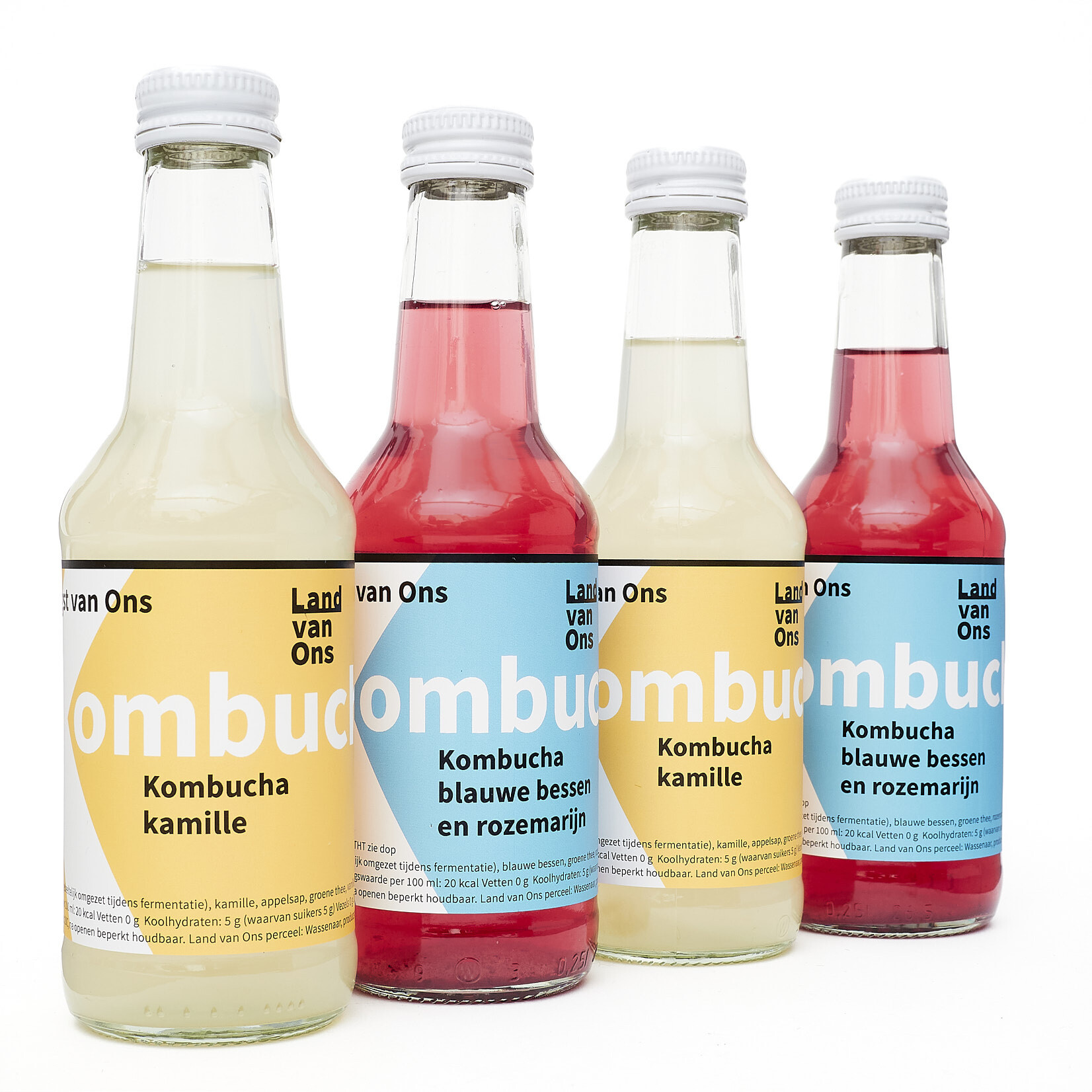 Kombucha in twee heerlijke smaken