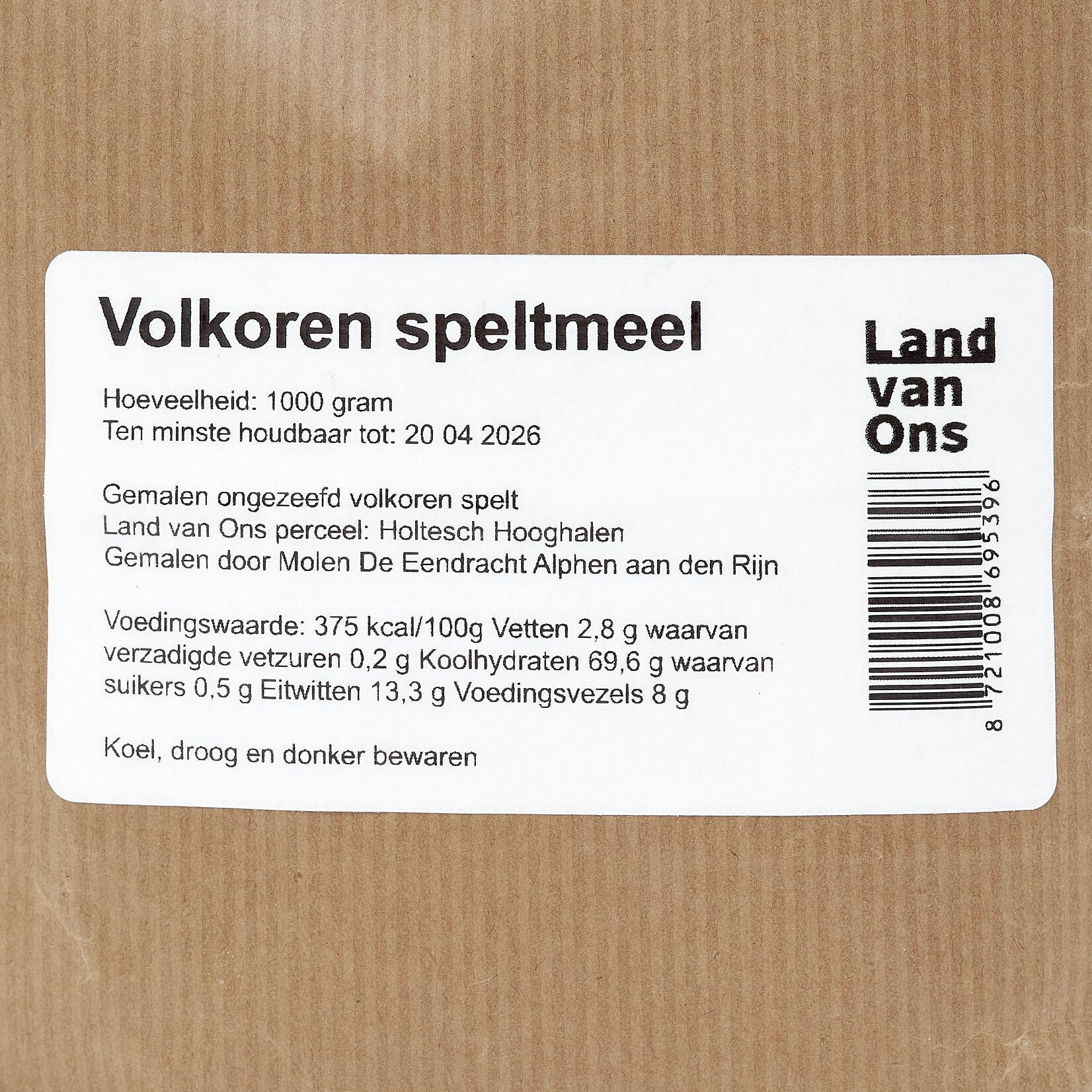 Speltmeel volkoren steengemalen