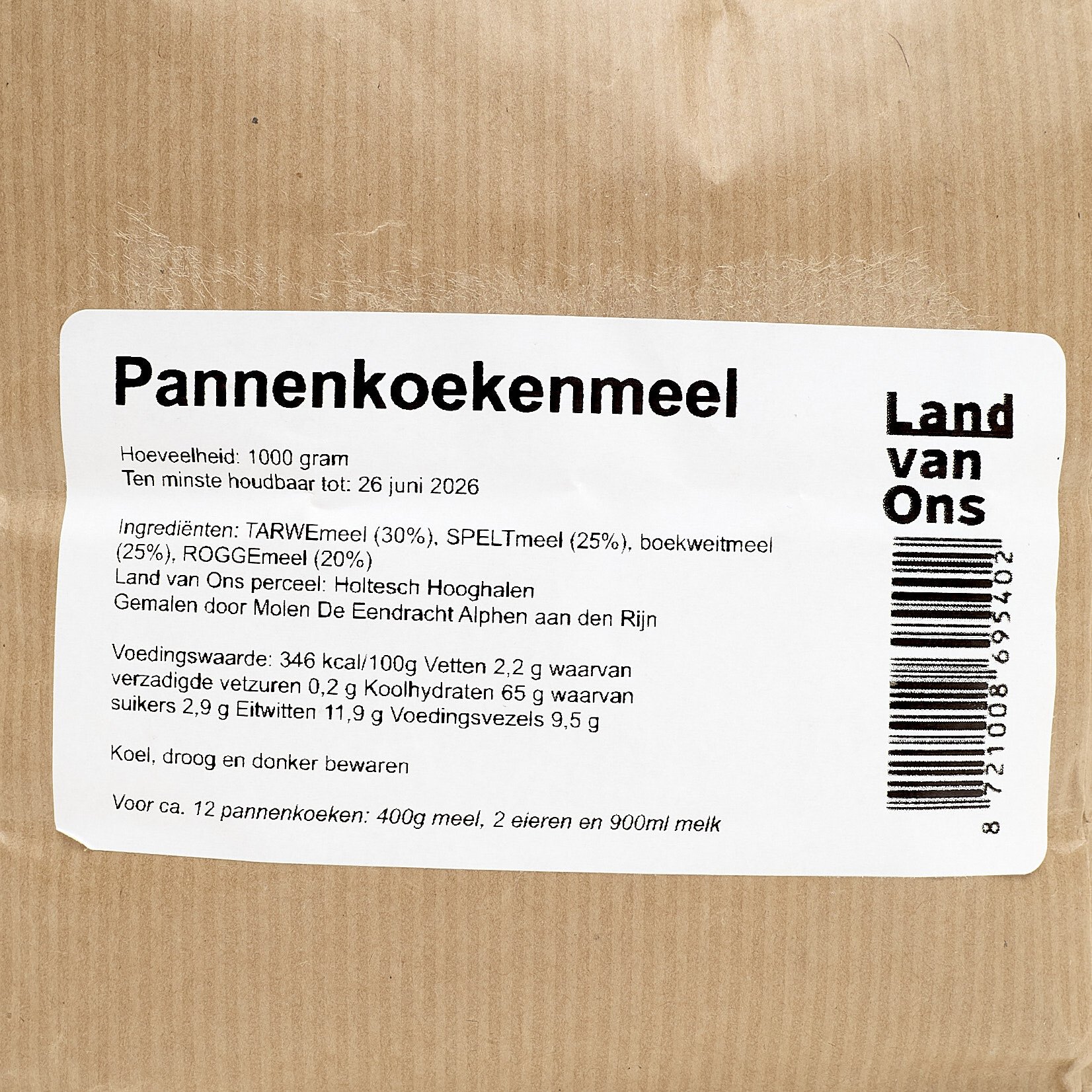 Pannenkoekenmeel volkoren viergranen
