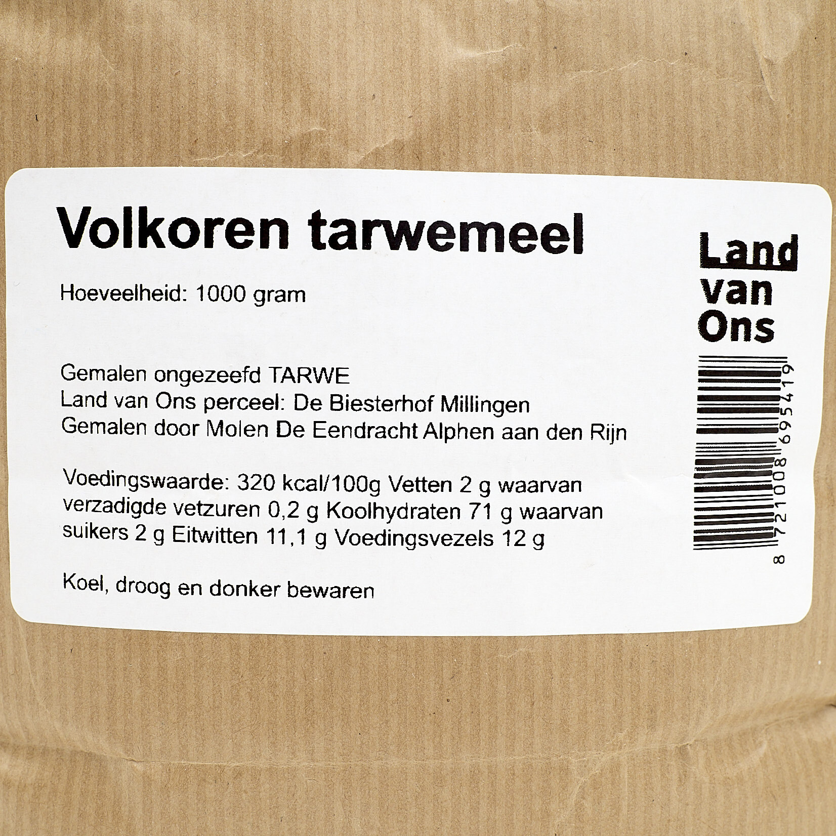 Tarwemeel volkoren steengemalen