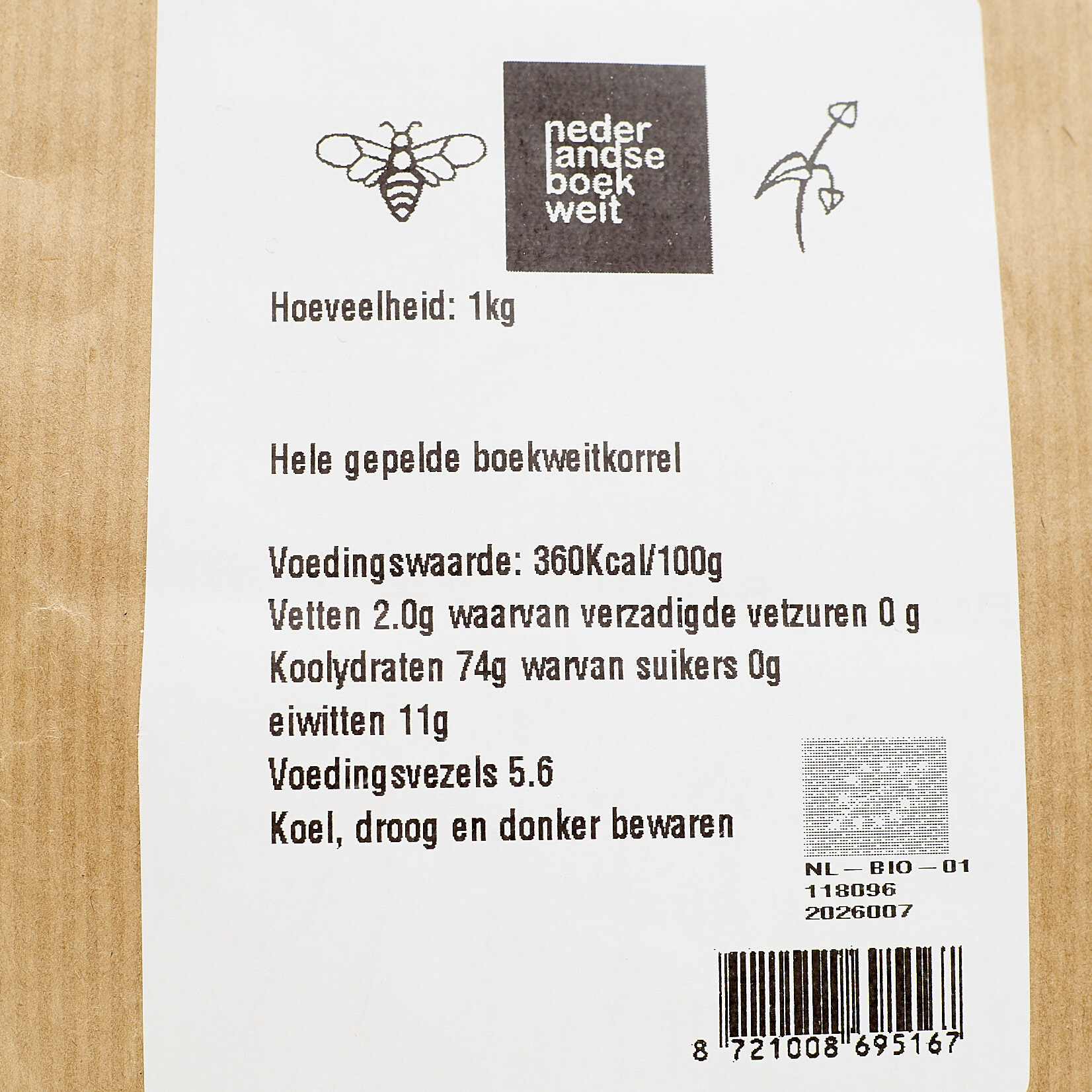 Boekweit gepelde hele korrel 1 kg