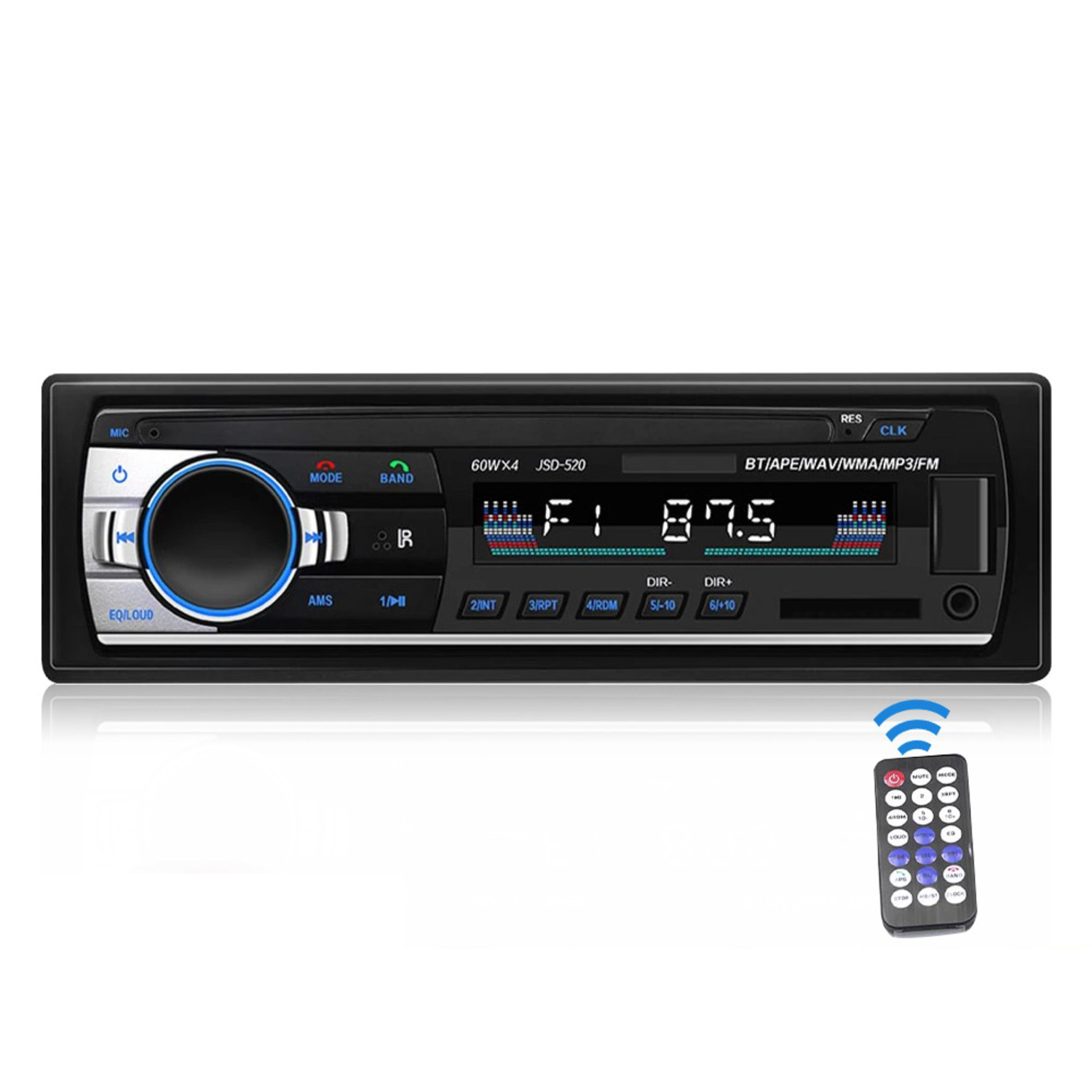 canvas grijs medaillewinnaar VCTparts Auto Radio Inbouw Speler Digitale Bluetooth met Aux en RGB LED -  VCTparts