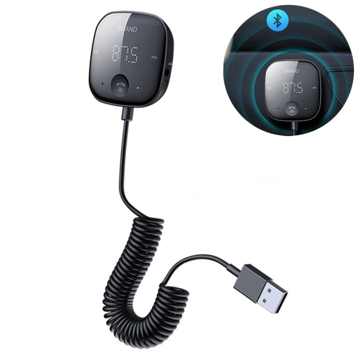 component dynastie Uitstekend VCTparts Carkit met Bluetooth V5.0 en FM-transmitter Handsfree  Luidsprekertelefoon Bellen Muziek USB - VCTparts