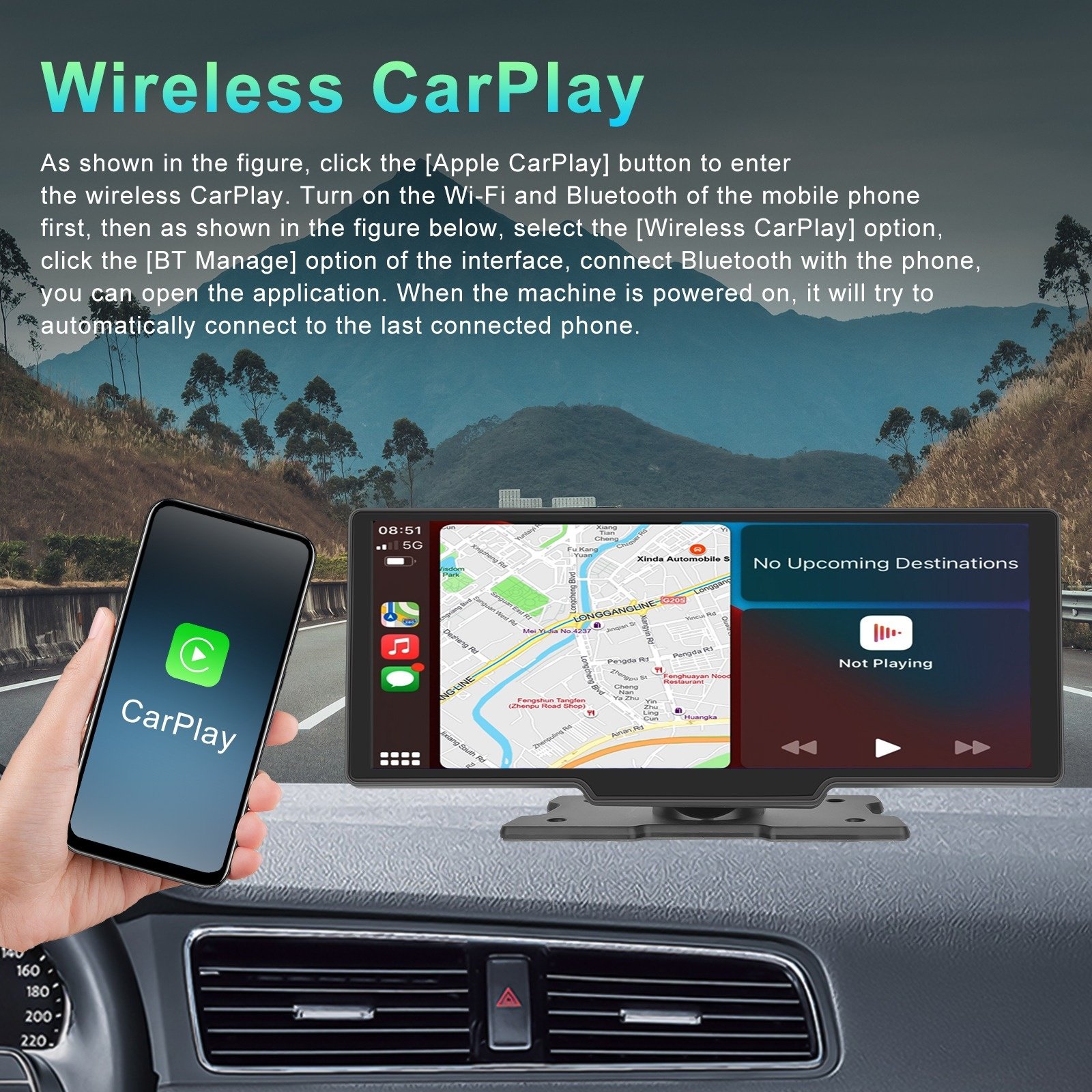 moederlijk Veranderlijk Parameters VCTparts Navigatiesysteem Smart Touchscreen Scherm Beeldscherm 10inch  [Draadloos Apple Carplay & Android Auto] - VCTparts