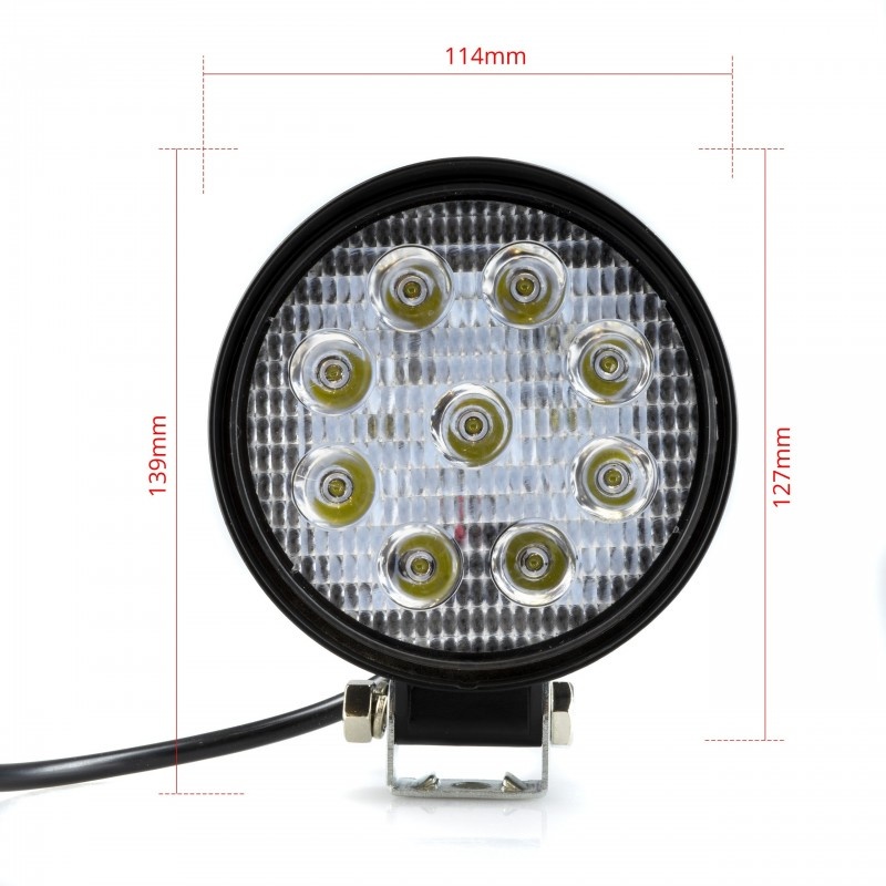 Pidgin werkplaats detectie Einparts Achterlicht Offroad Verstraler LED Lamp Spotlight - Rond 27W -  VCTparts