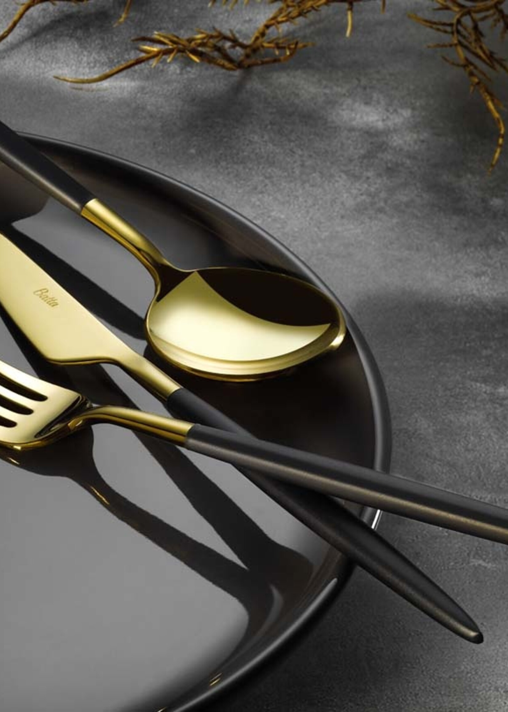 Batta Table Knife - Stainless Steel – Washabi Black Gold - Batta