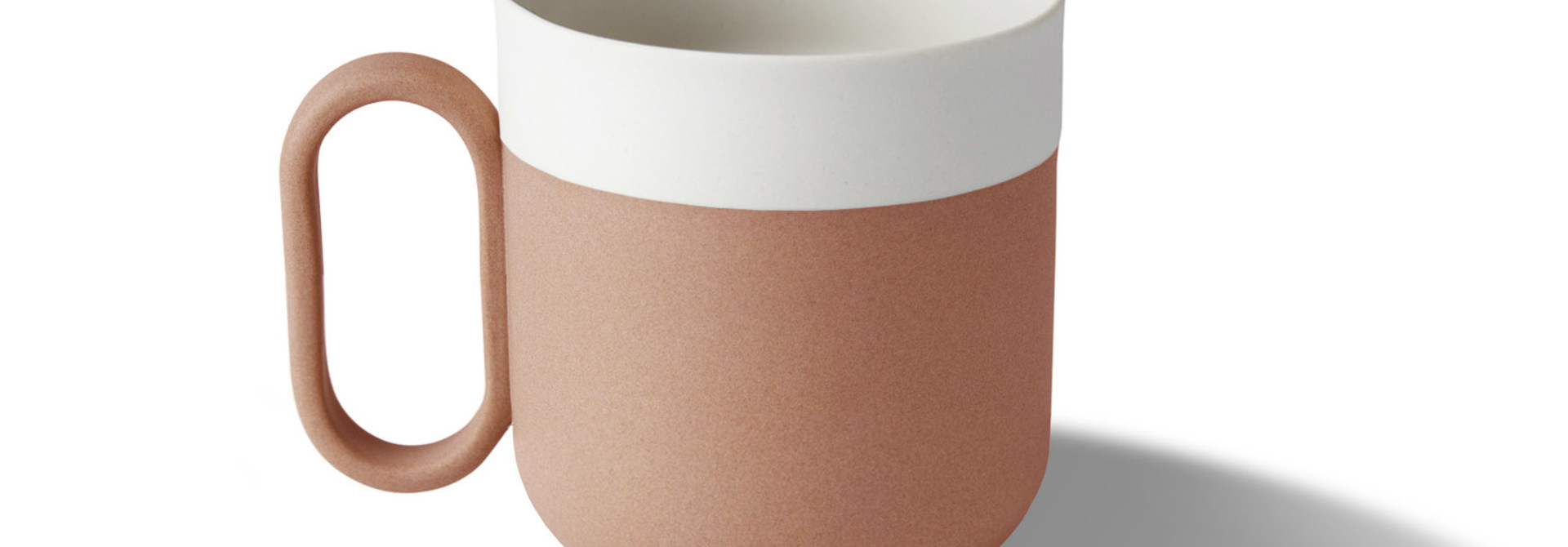 Capsule Tea Cup Porcelain - Coral&Ivory- Esma Dereboy 7x7x7.5cm