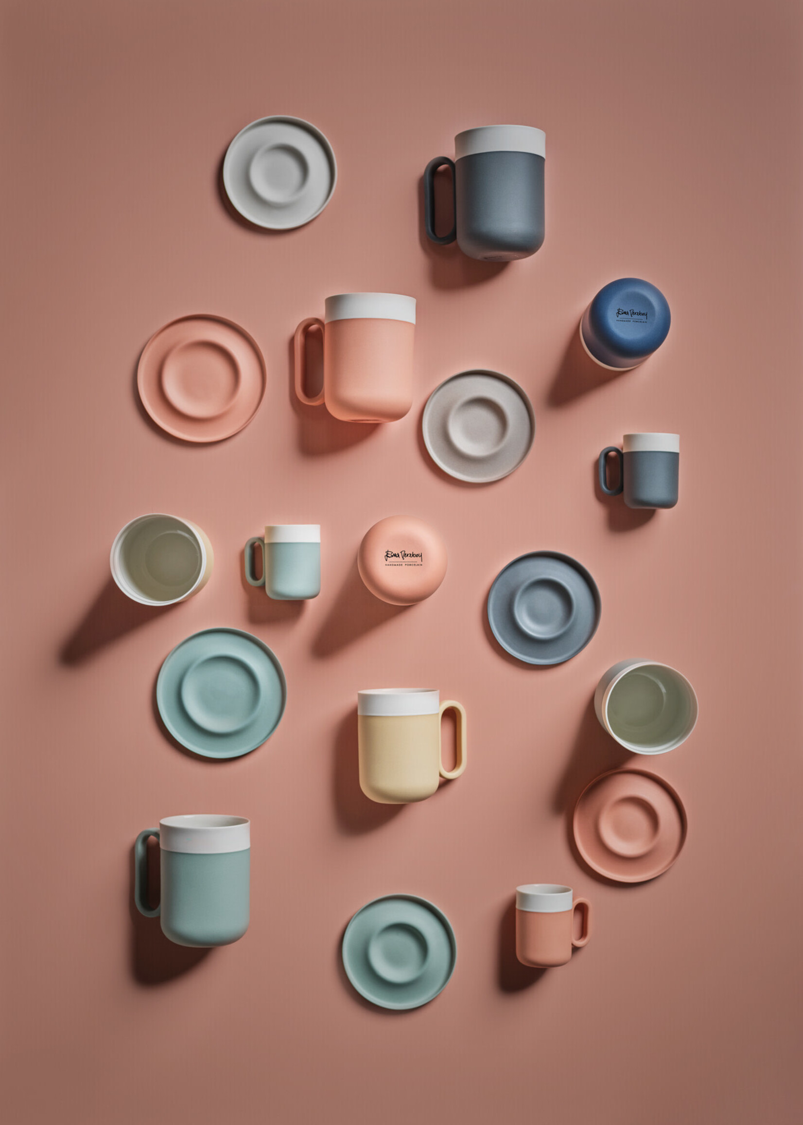 Esma Dereboy Capsule Espresso Cup Porcelain - Coral&Ivory- Esma Dereboy 5x5x6.5cm