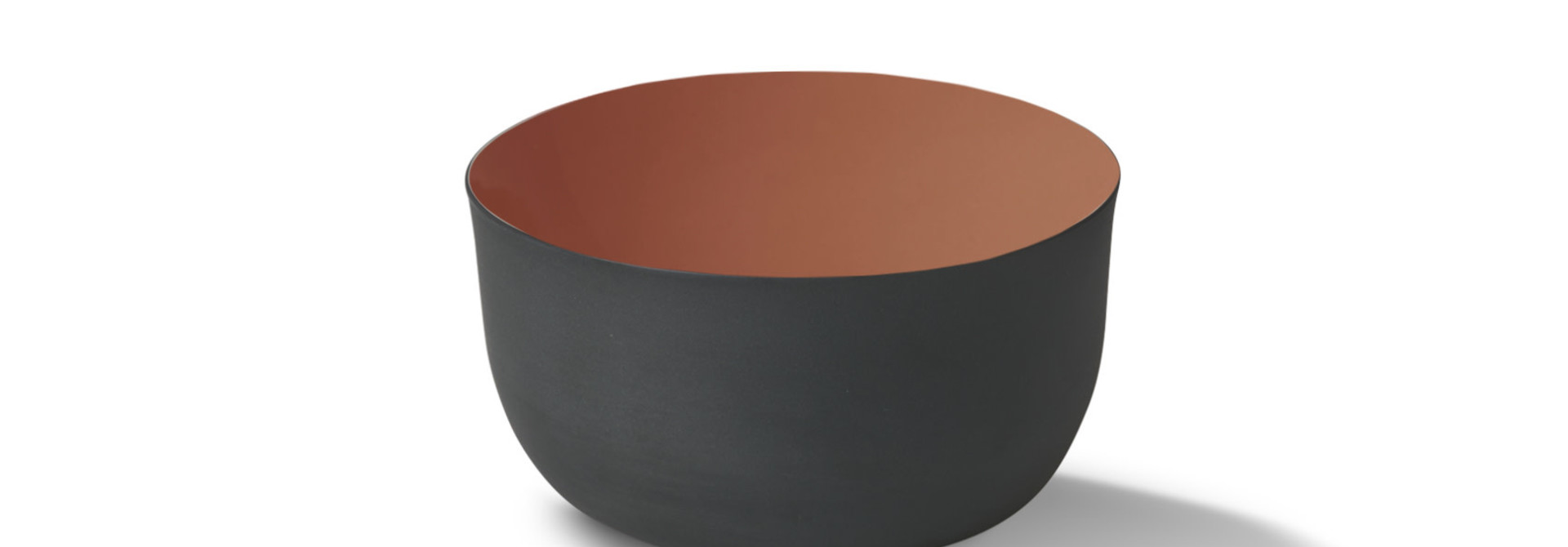 Round Soup Deep Bowl Porcelain – Black&Coral- Esma Dereboy 12.5x12.5x6.5cm