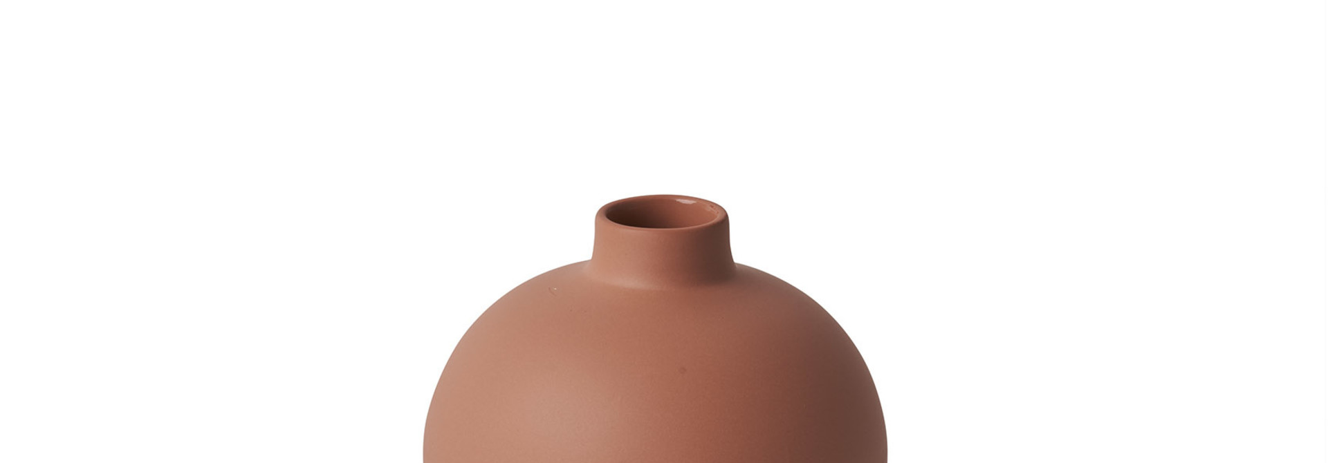 Ball Vase Porcelain - Coral- Esma Dereboy 10x10x10cm