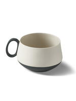 Esma Dereboy Tube Tea Cup Porcelain - Black&Ivory- Esma Dereboy 11x8.5x5.5cm