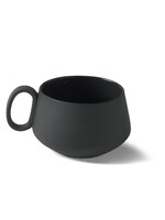 Esma Dereboy Tube Tea Cup Porcelain - Black- Esma Dereboy 11x8.5x5.5cm