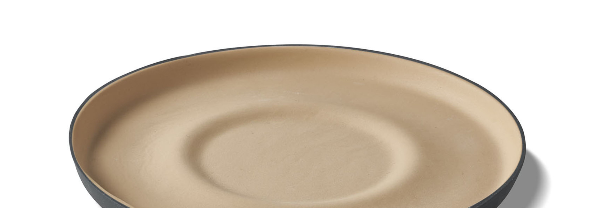 Tube Tea Saucer Porcelain - Black&Straw- Esma Dereboy 14x14x1 cm