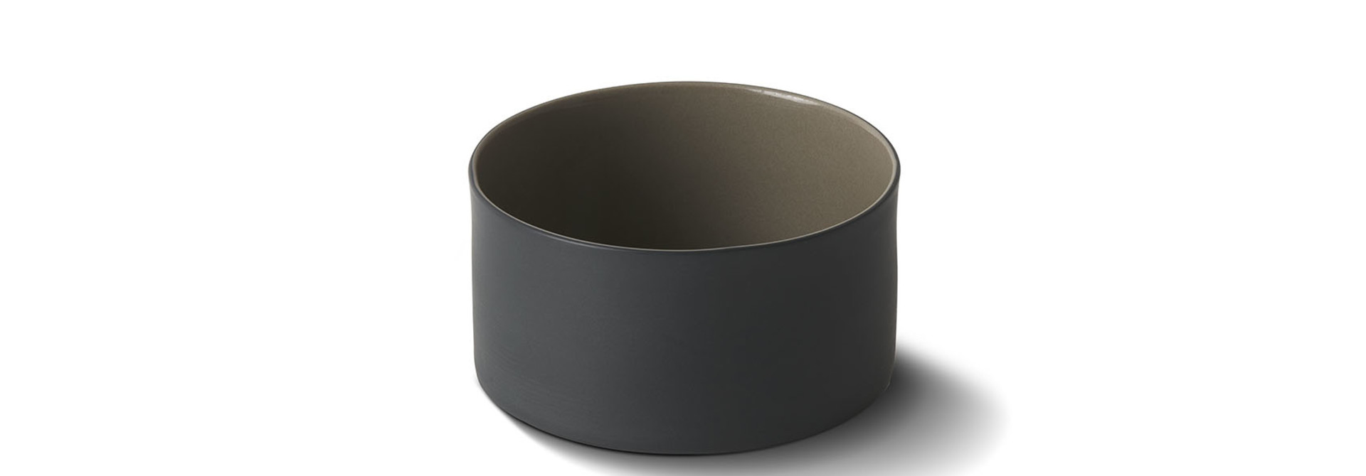Cylinder Bowl Porcelain Black&Rock- Esma Dereboy