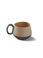 Esma Dereboy Tube Coffee Cup Porcelain - Black&Straw- Esma Dereboy 8x6x5cm