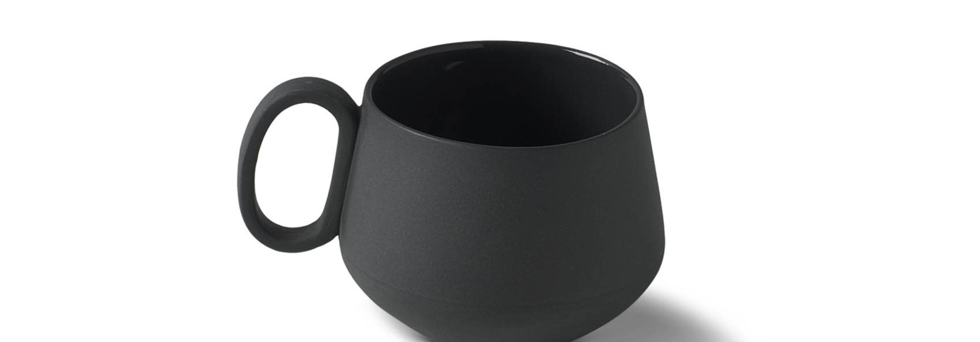Tube Coffee Cup Porcelain - Black- Esma Dereboy 8x6x5cm
