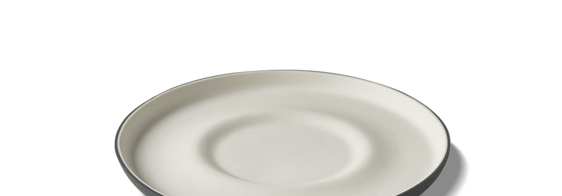Tube Coffee Saucer Porcelain - Black&Ivory- Esma Dereboy 12x12x1 cm