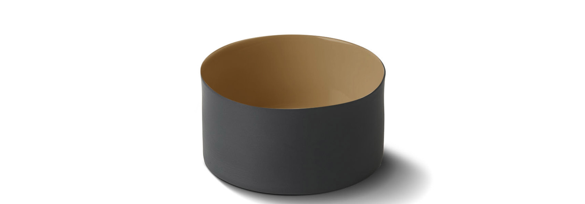 Cylinder Bowl Porcelain - Black&Straw- Esma Dereboy
