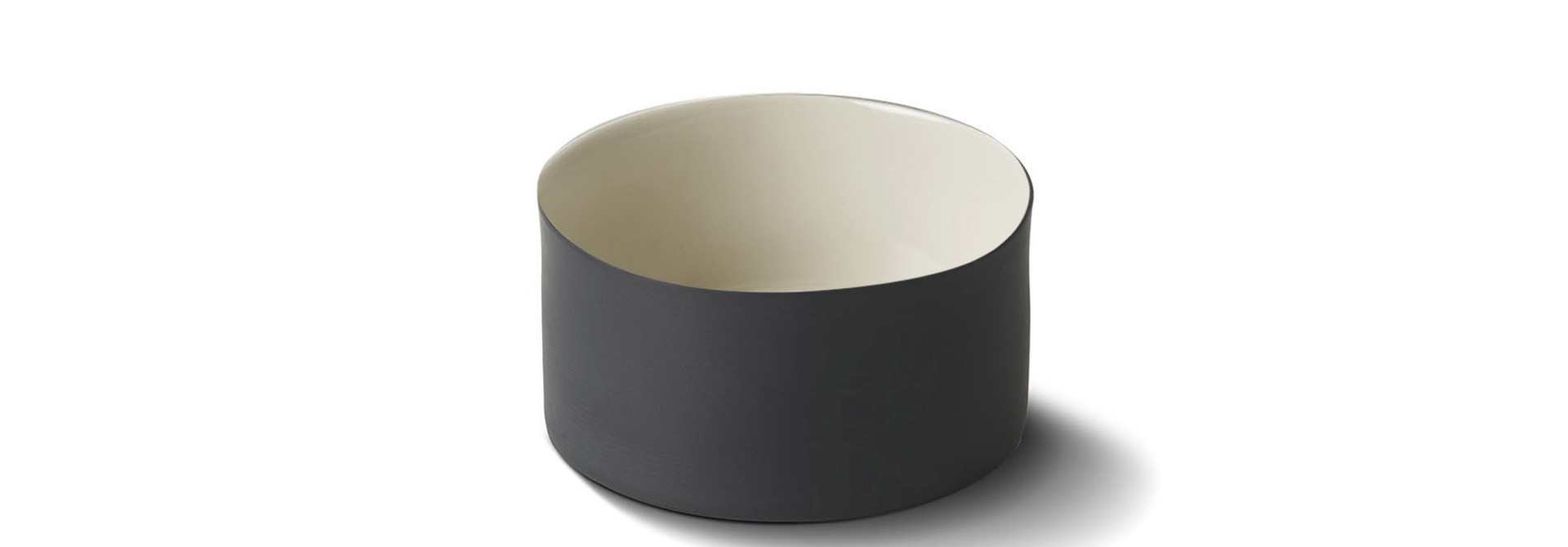 Cylinder Bowl Porcelain - Black&Ivory- Esma Dereboy
