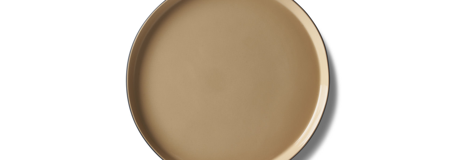 Round Plate Porcelain - Black&Straw- Esma Dereboy
