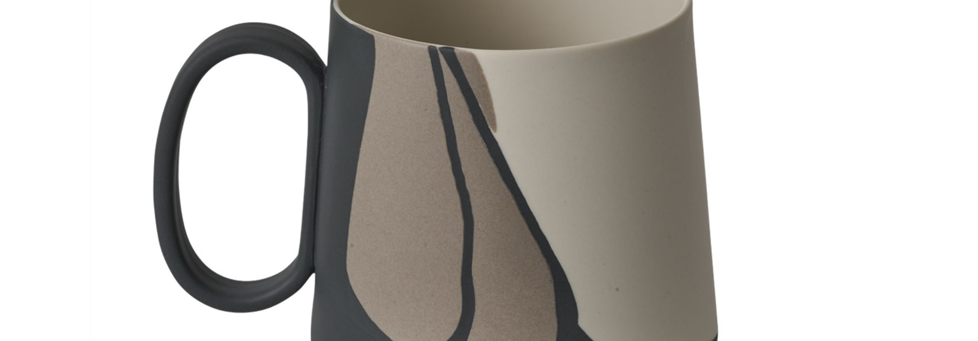 Tube Mug Porcelain - Art- Esma Dereboy 11.5x8.5x9 cm