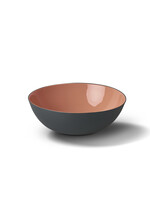 Esma Dereboy Round Soup Bowl Porcelain - Black&CoralColour- Esma Dereboy 15x15x5cm