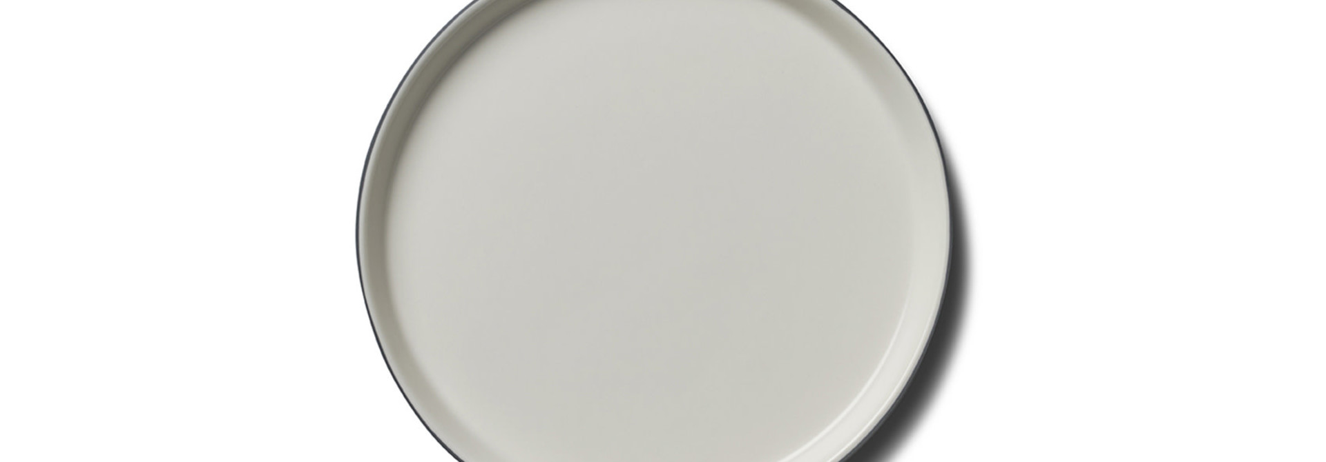 Round Plate Porcelain - Black&Ivory- Esma Dereboy