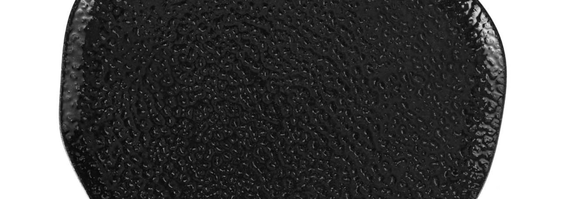 Ethos Black Moss Flat Heptagon Plate Porland