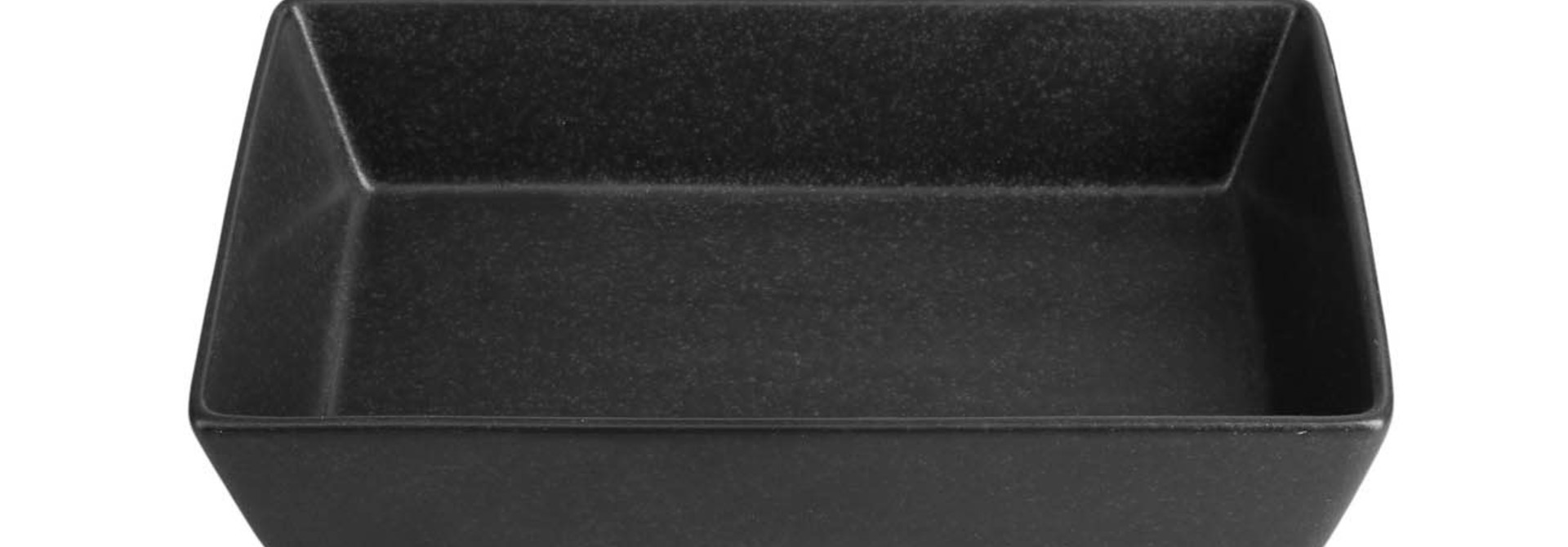 Seasons Black Rectangular Salad Plate Porland