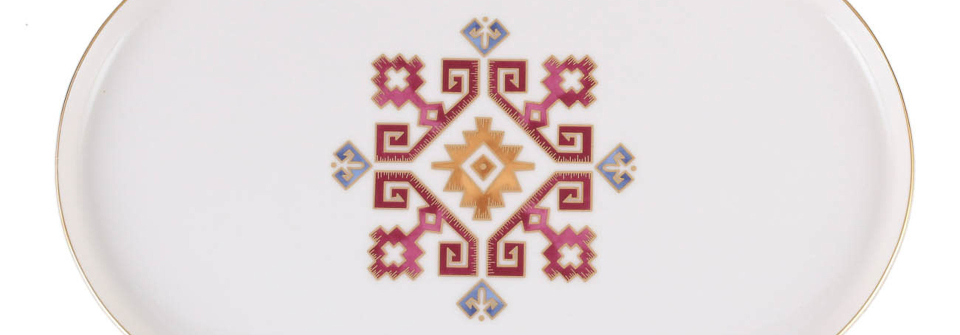 Arabesque Oval Plate Porland 28cm