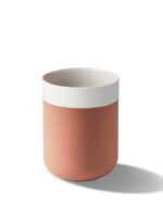 Esma Dereboy Capsule Medium Water Cup Porcelain - Coral&Ivory- Esma Dereboy 7.5x7.5x10.5cm