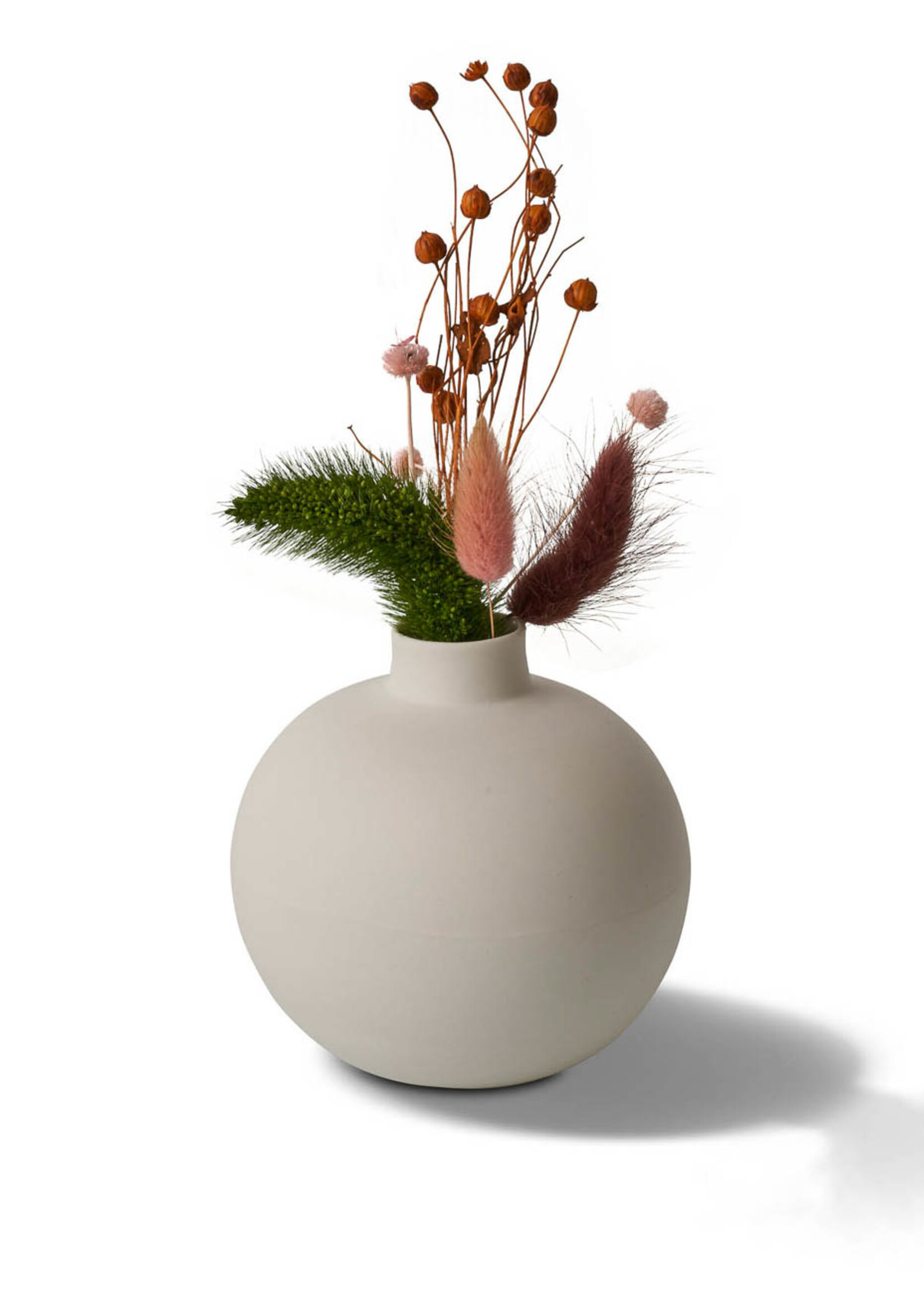 Esma Dereboy Ball Vase Porcelain - Ivory - Esma Dereboy 10x10x10cm