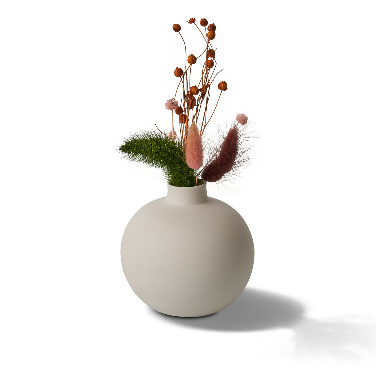 Ball Vase Porcelain - Ivory - Esma Dereboy 10x10x10cm-1