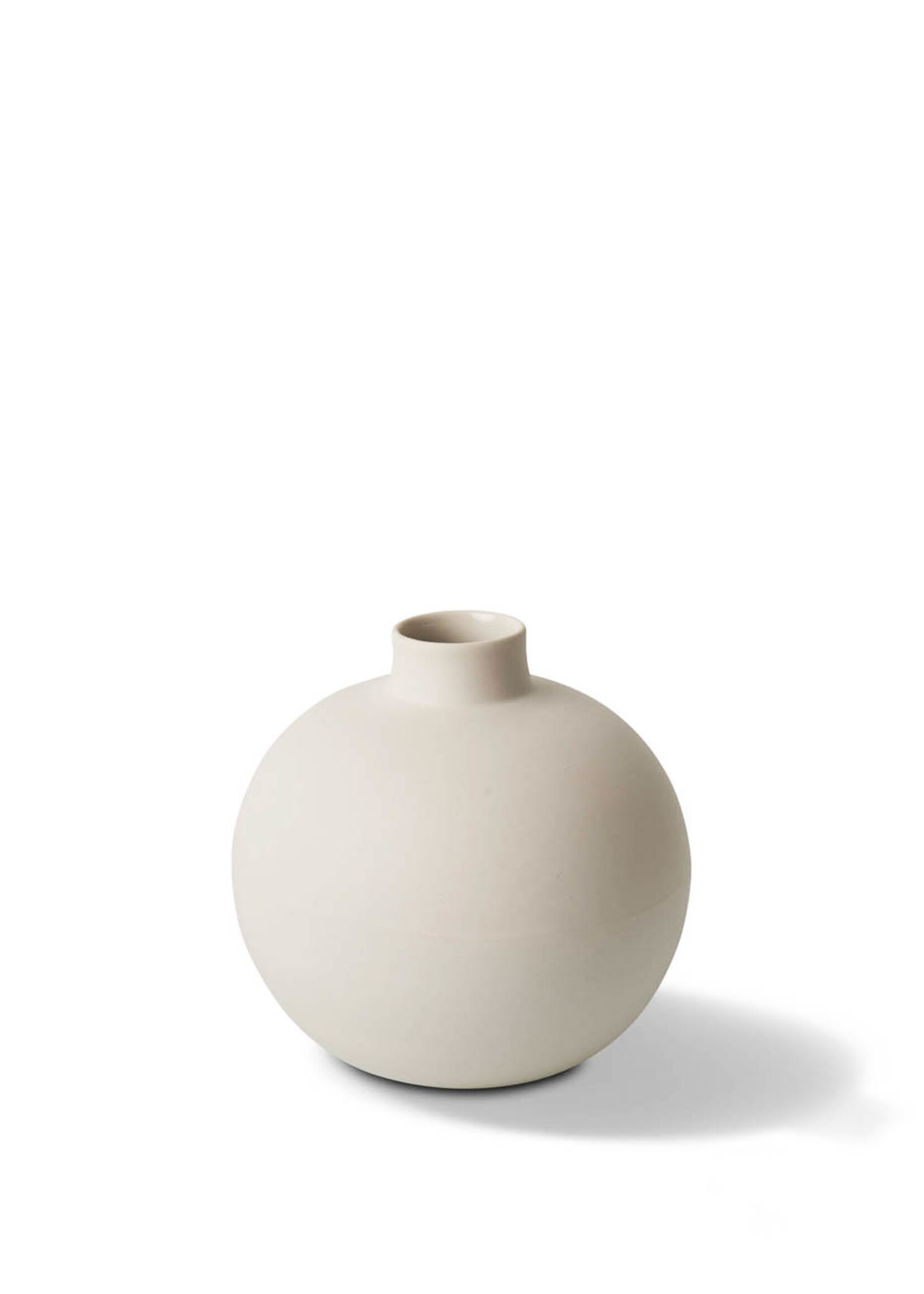 Esma Dereboy Ball Vase Porcelain - Ivory - Esma Dereboy 10x10x10cm