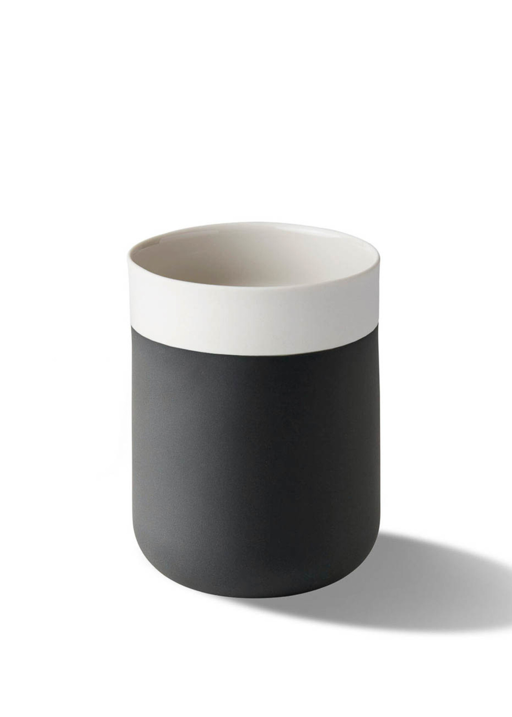 Esma Dereboy Capsule Medium Water Cup Porcelain - Black&Ivory- Esma Dereboy 7.5x7.5x10.5cm