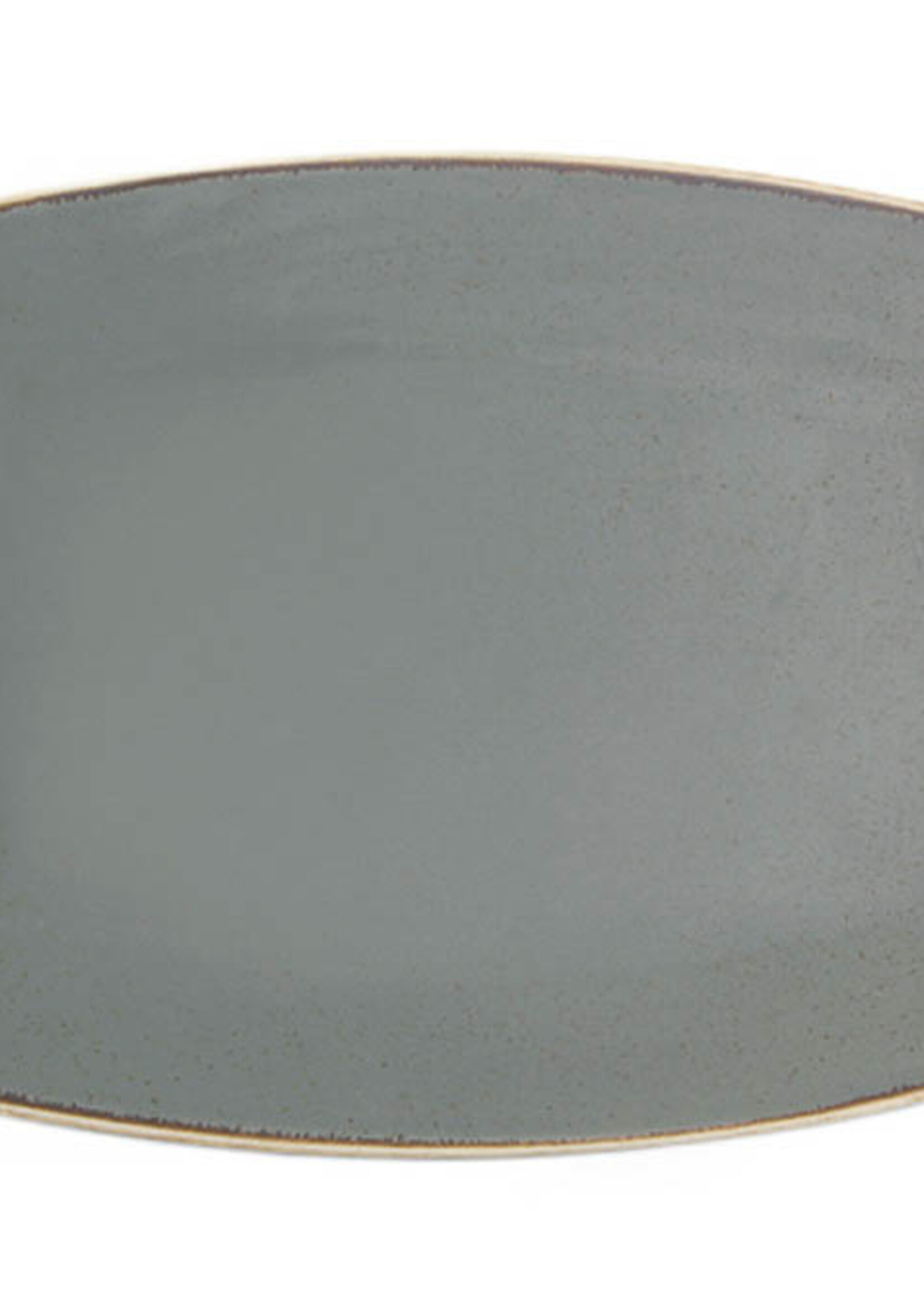 Porland Seasons Dark Grey Rectangular Plate Porland 32cm
