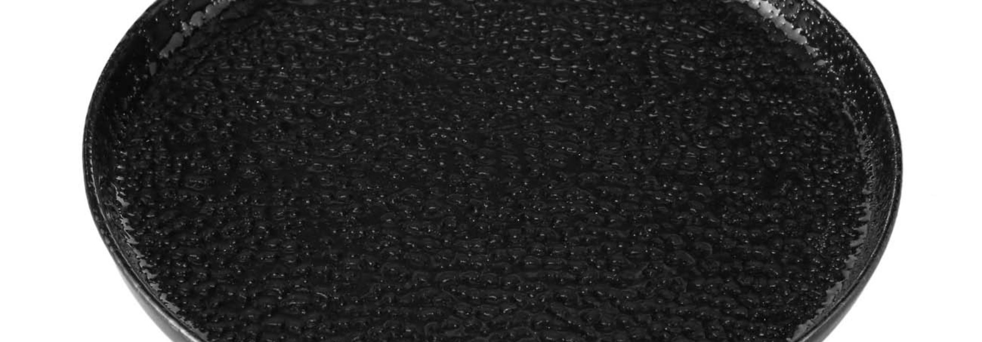 Ethos Black Moss Flat Round Plate Porland