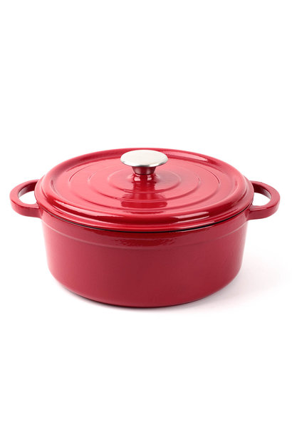 Round Deep Pot Red Pan 28cm- DU&MU