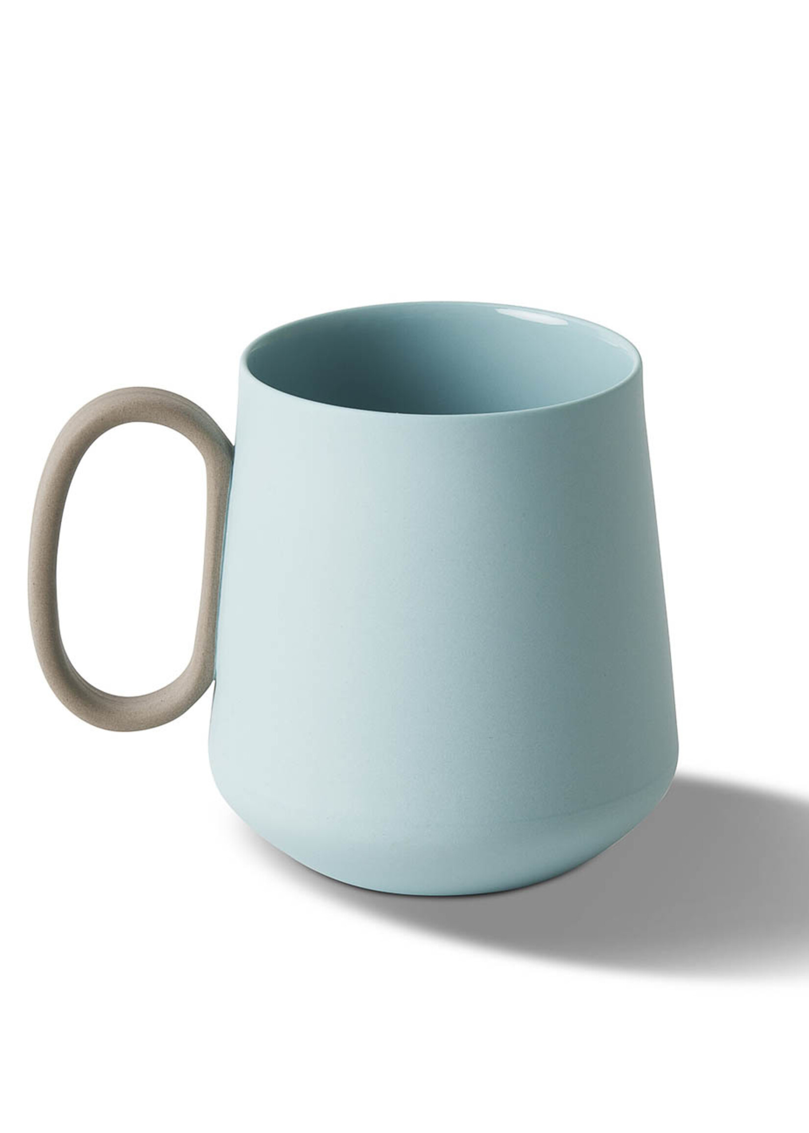 Esma Dereboy Tube Mug Porcelain - Aqua - Esma Dereboy 35cl -11.5x8x9cm