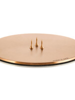 ester & erik Candle Plate Medium Matt Roze Gold 12 cm-Ester&Erik