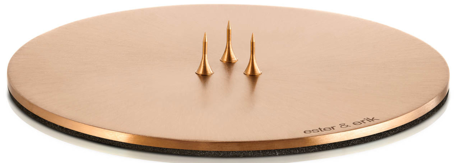 Kaarsplateau Medium Matt Roze Gold 12 cm-Ester&Erik