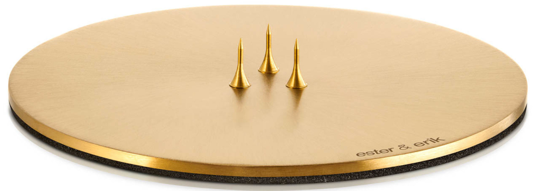 Kaarsplateau Matt Gold 12 cm-Ester&Erik