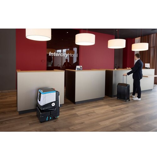 Ice Cobotics COBI-18 – Professionele Autonome Schrobzuigrobot met 18 L Tankcapaciteit – Tot 4 uur werktijd – Veilig Navigatiesysteem – Ideaal voor Bedrijven, Winkels en Publieke Ruimtes