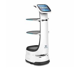 KEENON   Dinerbot T8 – 3-in-1 Serveerrobot voor serveren, bezorgen en afruimen – Compact ontwerp voor doorgangen vanaf 55 cm – Tot 20 kg draagvermogen en 15 uur autonomie – Ideaal voor restaurants, cafés en hotels