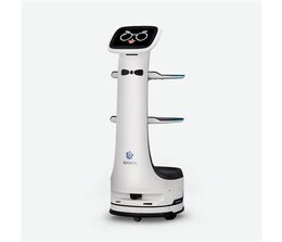 KEENON   Dinerbot T8 – Professionele Serveerrobot met 4 Trays en 20 kg Draagvermogen – Compact Ontwerp voor Smalle Doorgangen – Tot 15 uur Batterijduur – Voor Horeca en Hotels