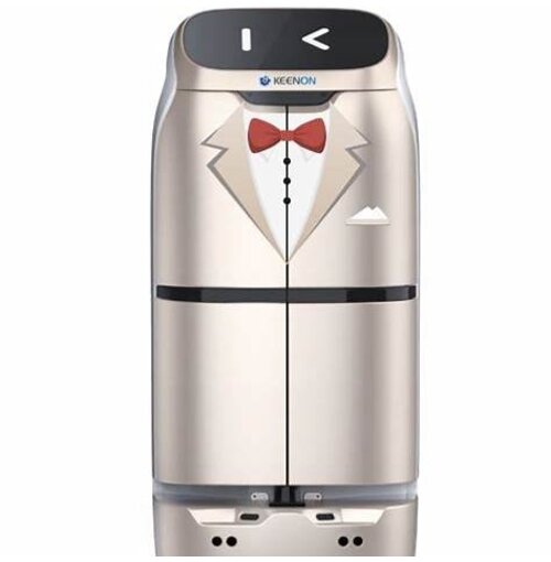 KEENON   Butlerbot W3 – Autonome Bezorgrobot met Liftintegratie – Voor Kamerservice, Horeca en Hotels – Tot 20 kg draagvermogen – Slim, veilig en 24/7 inzetbaar